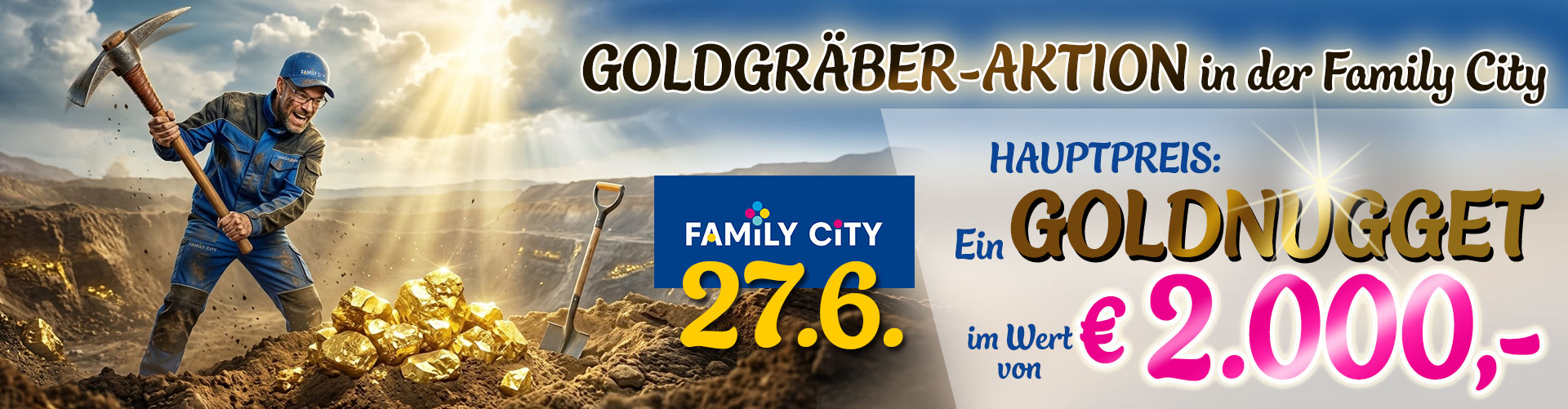 Goldgräber-Aktion | Merlin's Farm – Family City