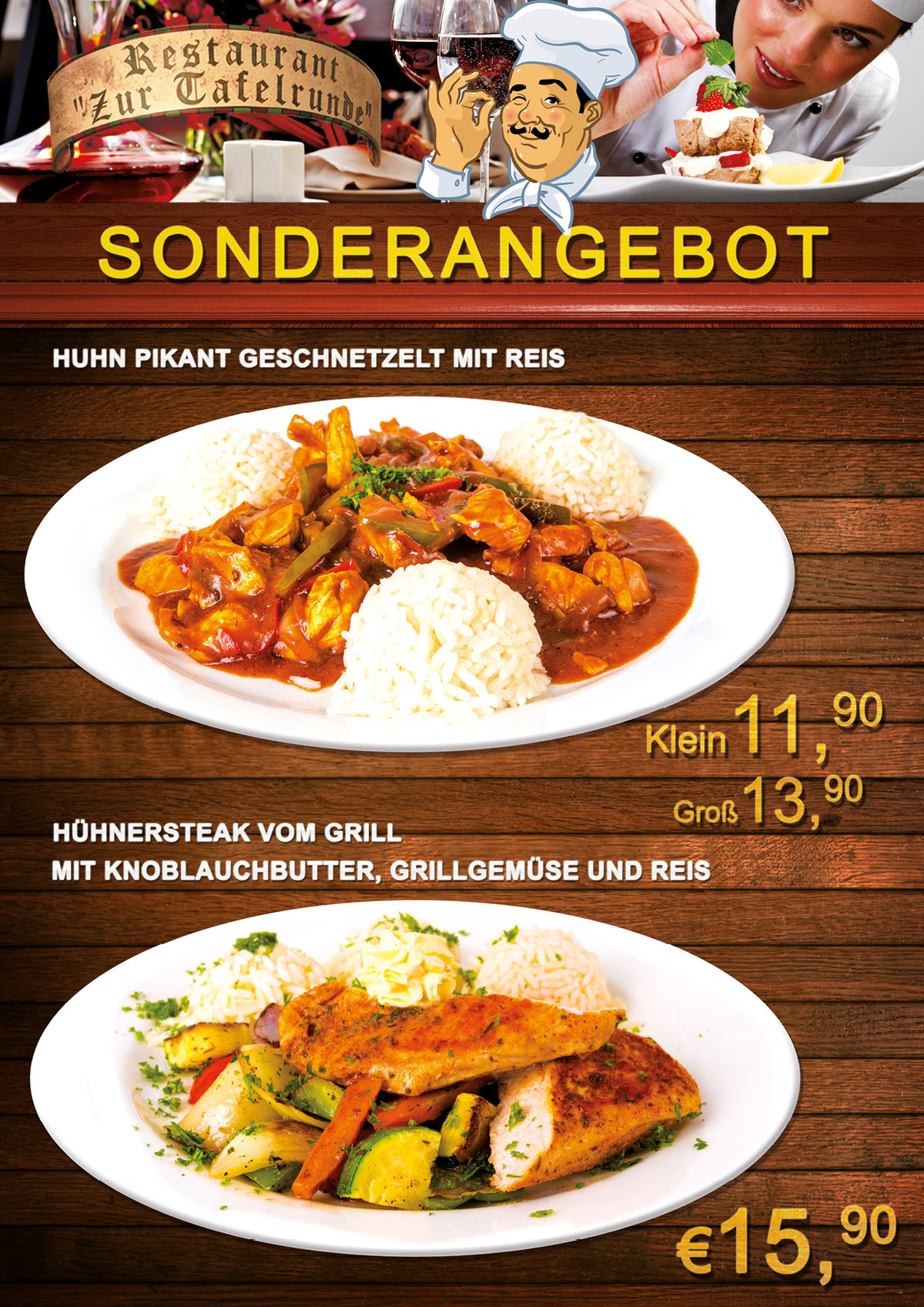Speisekarte "Zur Tafelrunde" – Family City (2)