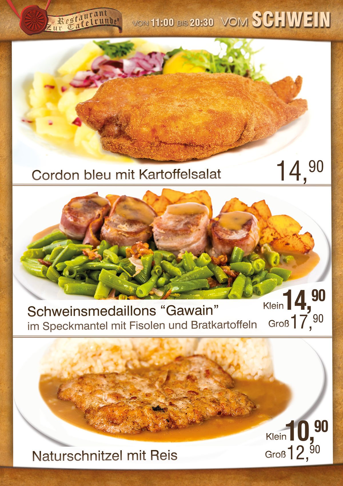 Speisekarte "Zur Tafelrunde" – Family City (8)