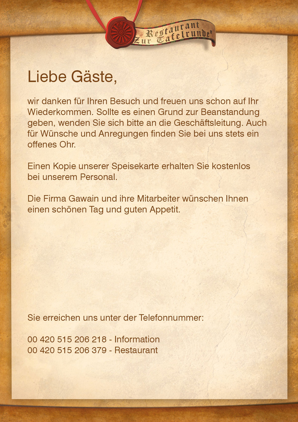 Speisekarte "Zur Tafelrunde" – Family City (20)